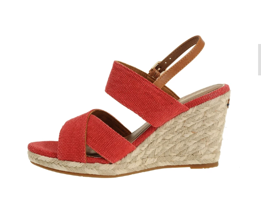 Červené dámske  sandale