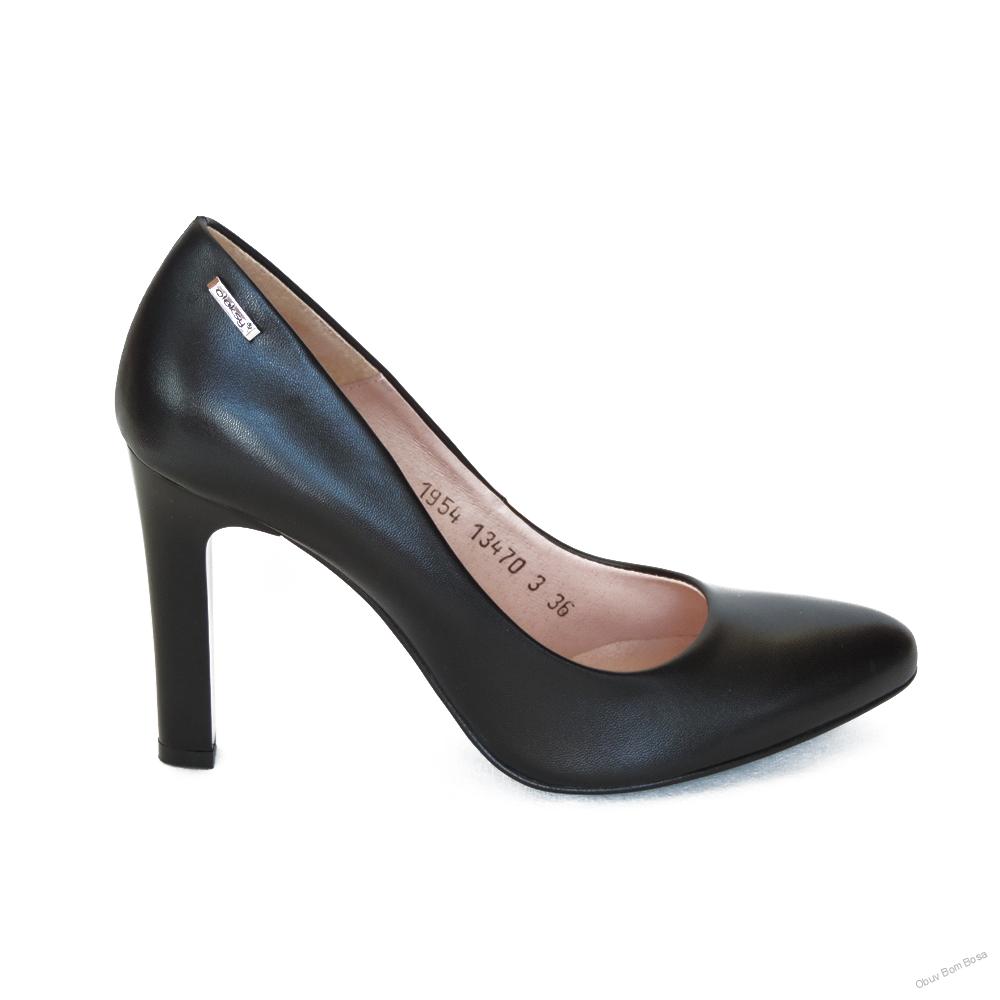 Čierne dámske kožené sandále